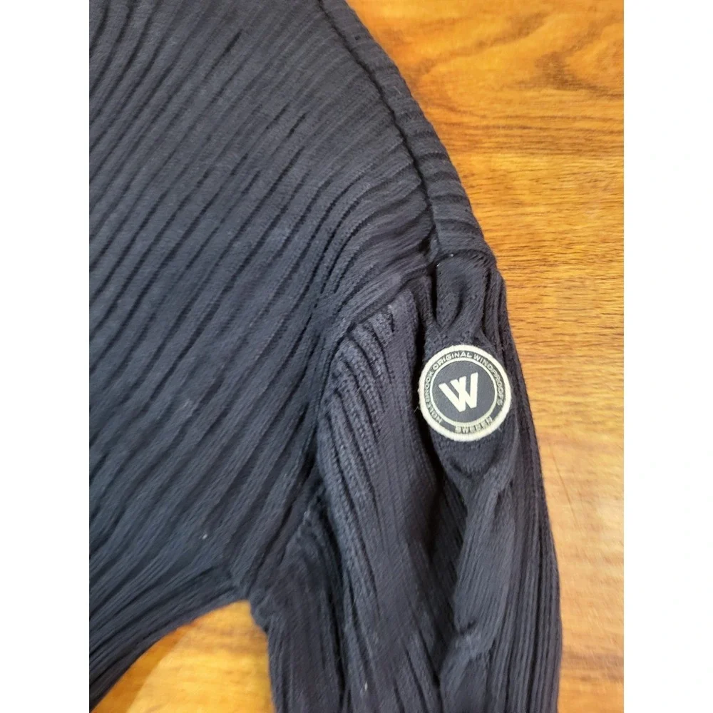 Holebrook Original Navy Blue 1/4 Zip Ribbed Mock Neck  Sweater XL Read Flaw - Picture 3 of 5